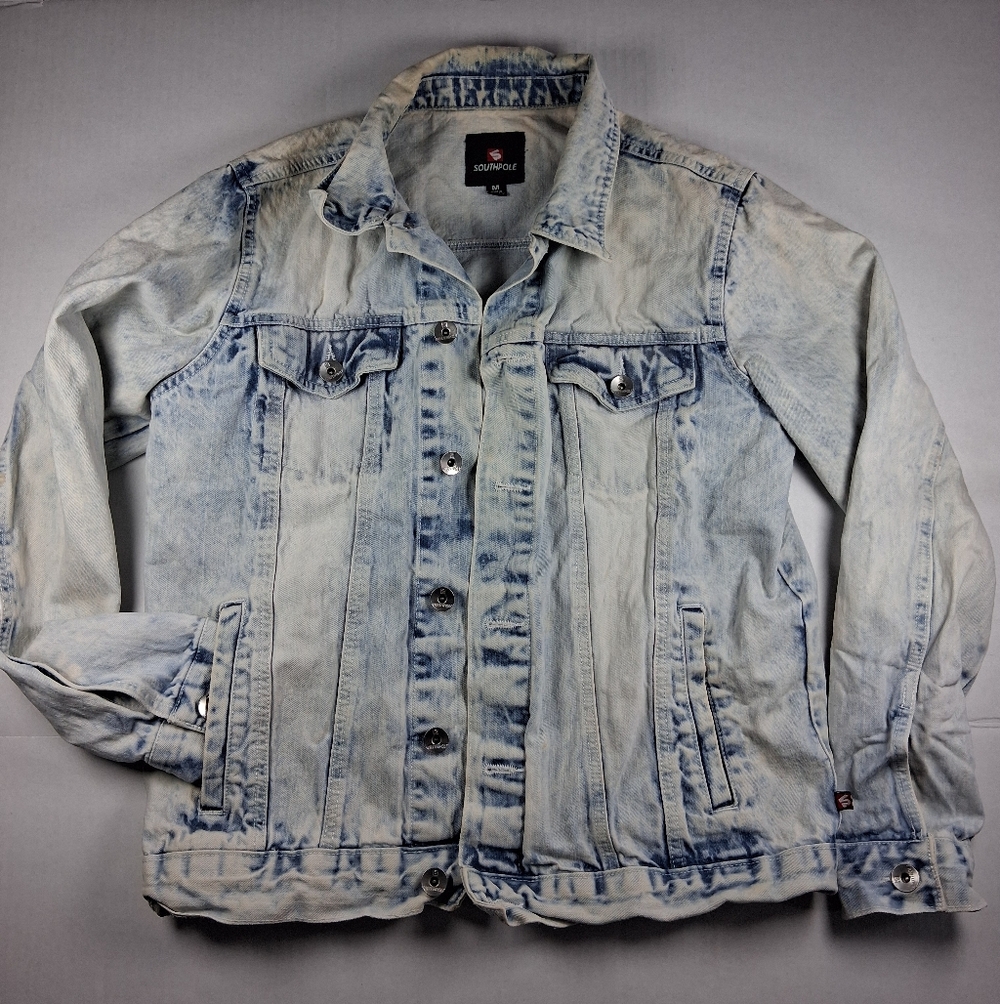 SouthPole Vintage Mens Trucker Jean Jacket Size Medium